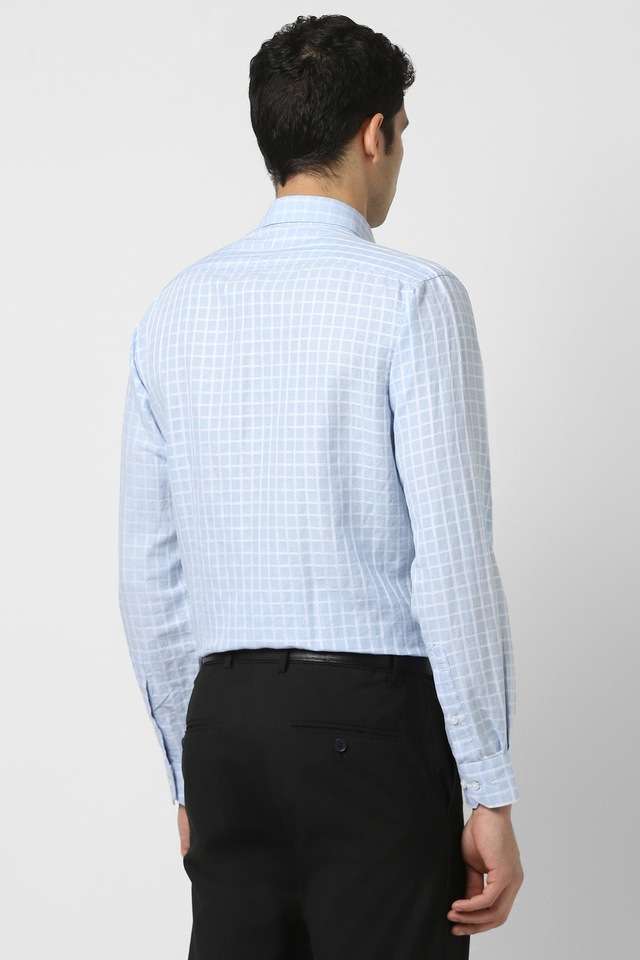 Checks-Blended-Fabric-Regular-Fit-Men-s-Formal-Wear-Shirt