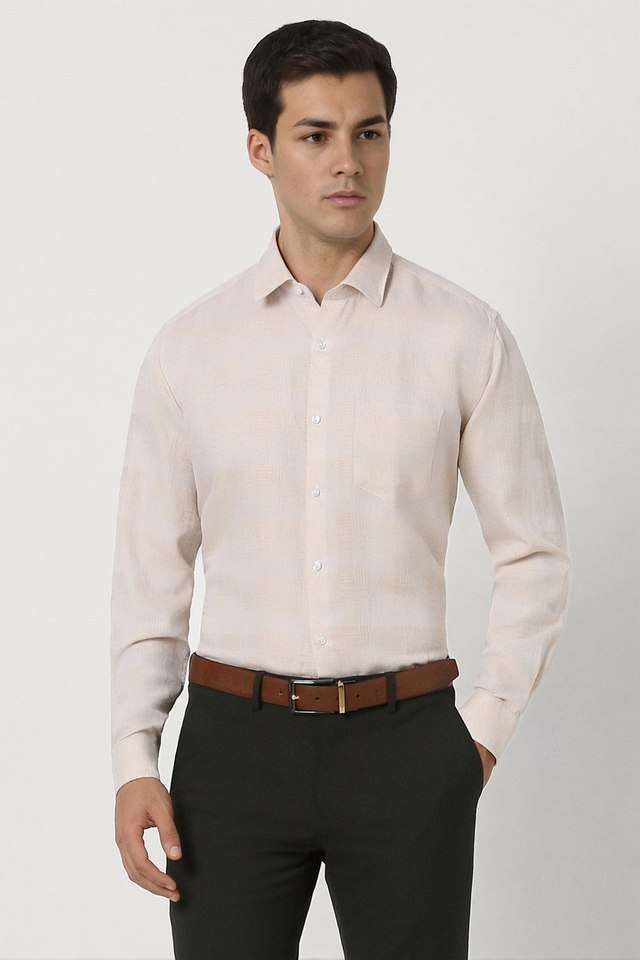 Textured-Blended-Fabric-Regular-Fit-Men-s-Formal-Wear-Shirt
