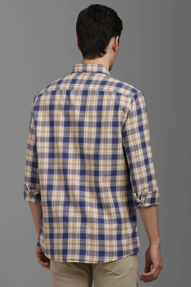 Checks-Blended-Fabric-Slim-Fit-Men-s-Casual-Shirt