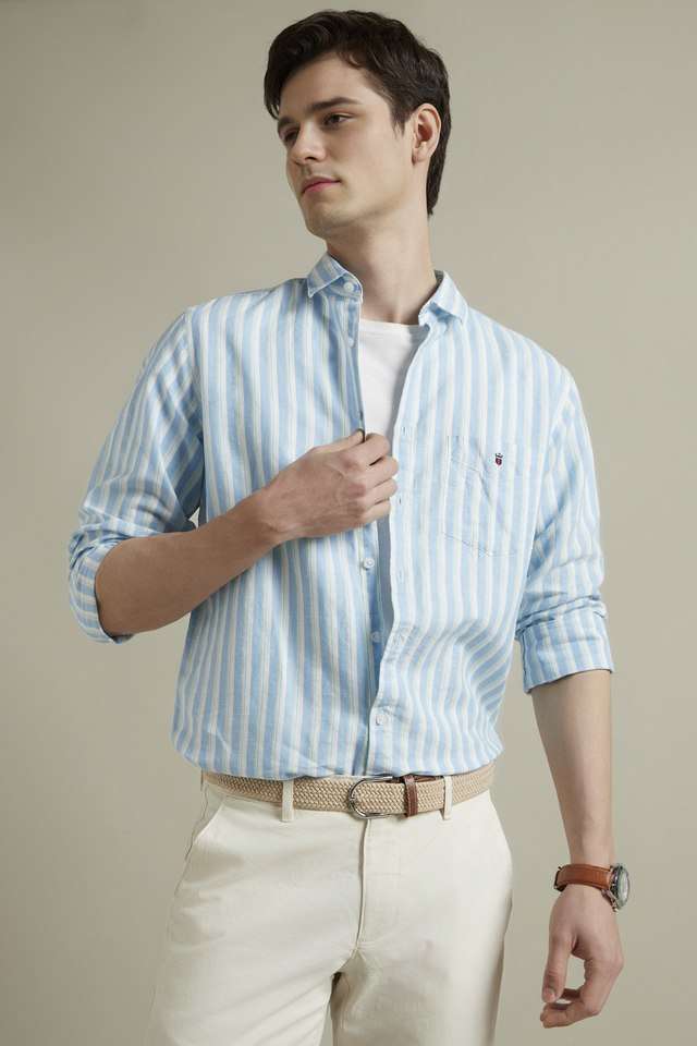 Stripes-Blended-Fabric-Slim-Fit-Men-s-Casual-Wear-Shirt