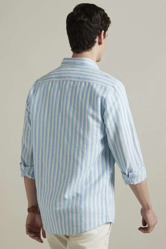 Stripes-Blended-Fabric-Slim-Fit-Men-s-Casual-Wear-Shirt