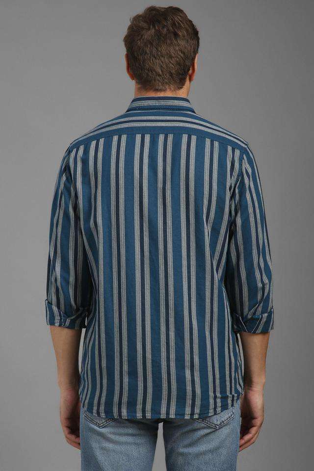 Stripes-Blended-Fabric-Slim-Fit-Men-s-Casual-Wear-Shirt