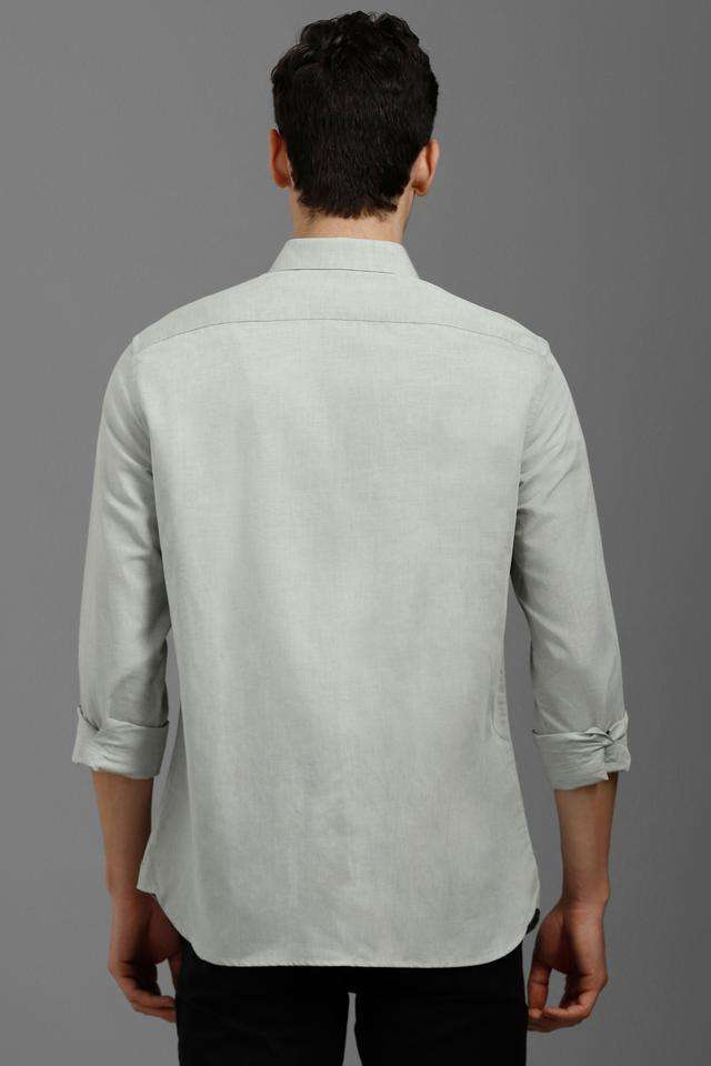 Solid-Cotton-Linen-Blend-Regular-Fit-Men-s-Formal-Wear-Shirt