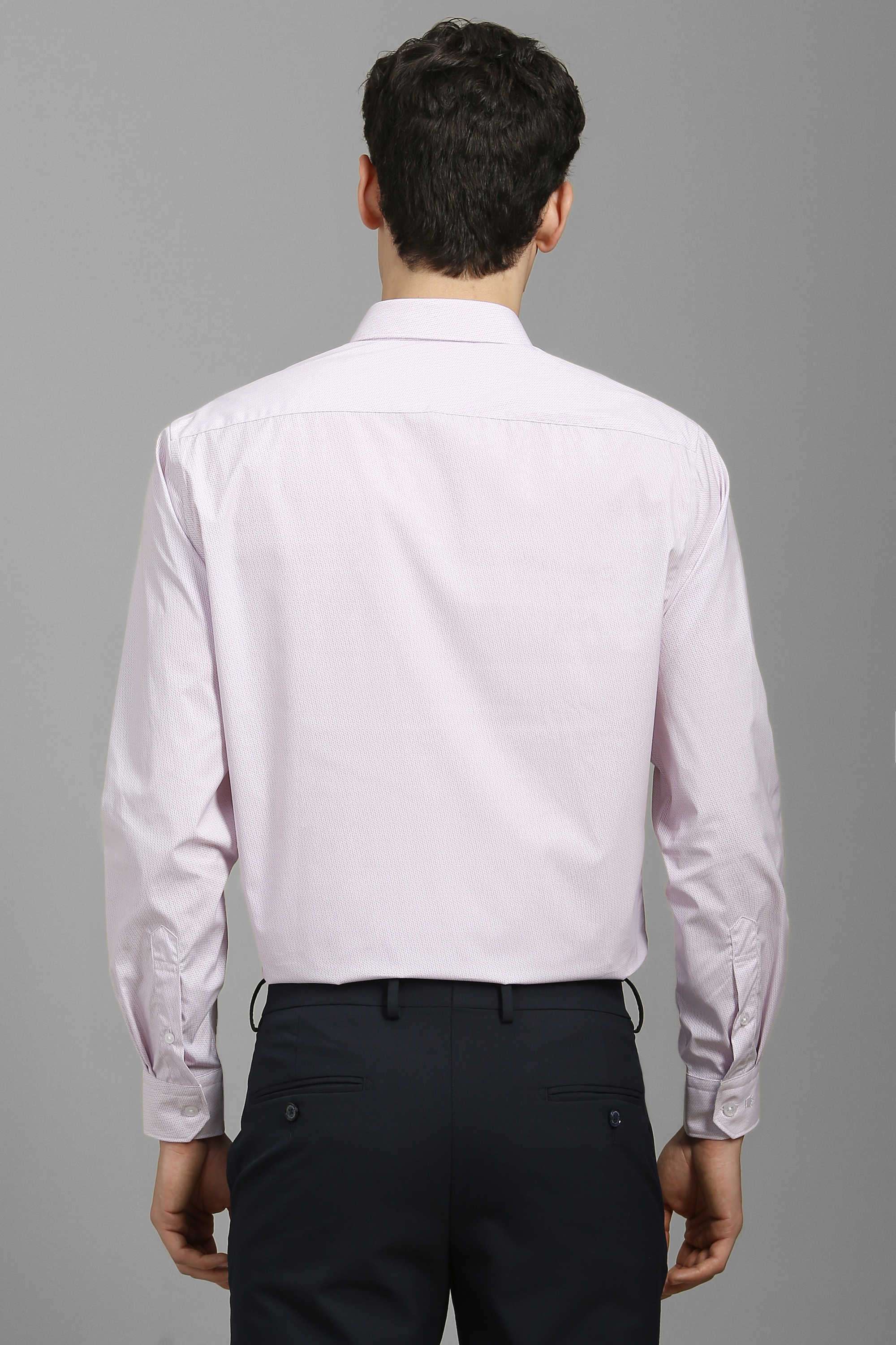 Geometric-Print-Polyester-Cotton-Regular-Fit-Men-s-Formal-Wear-Shirt