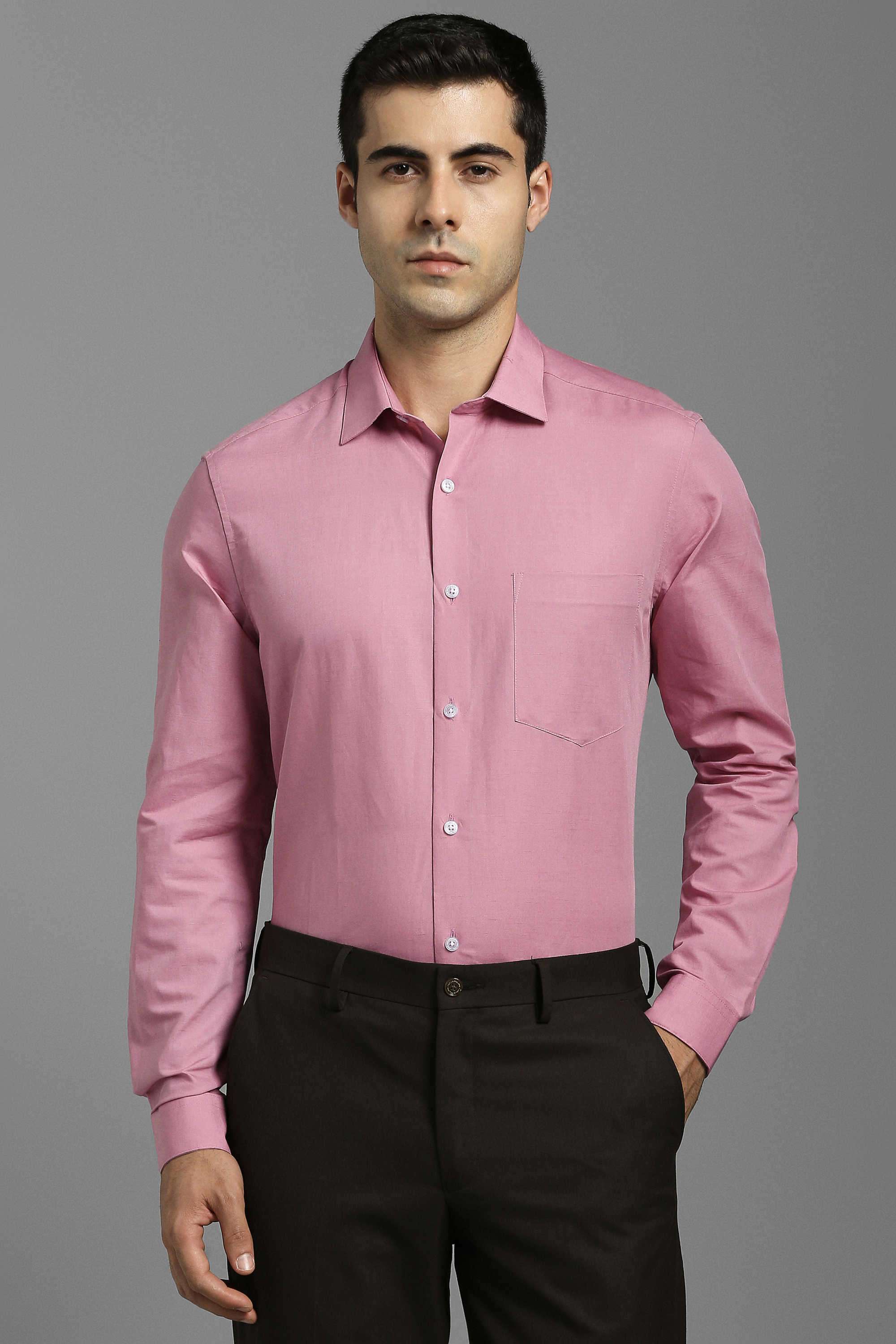 Solid-Cotton-Linen-Blend-Regular-Fit-Men-s-Formal-Wear-Shirt