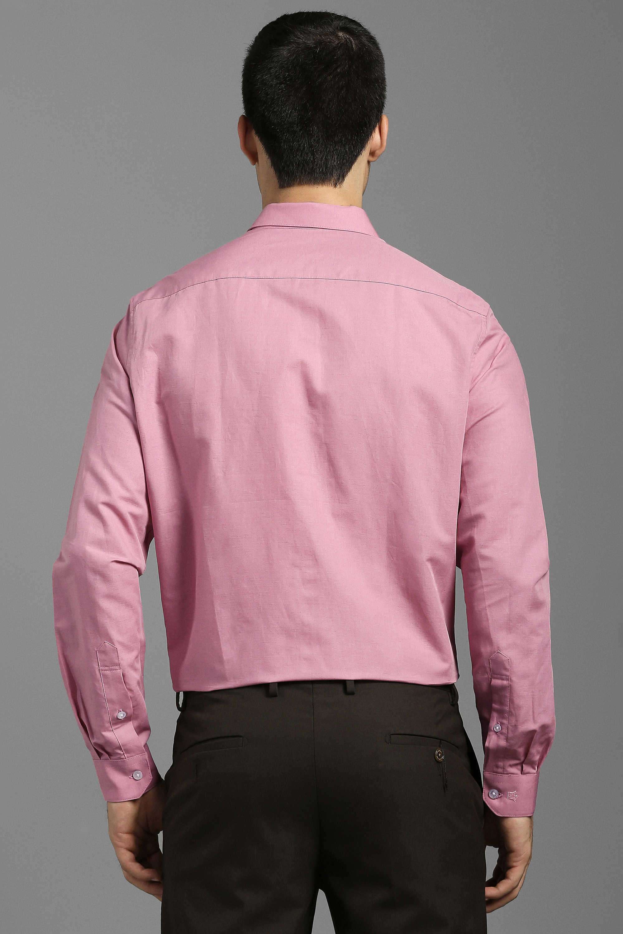 Solid-Cotton-Linen-Blend-Regular-Fit-Men-s-Formal-Wear-Shirt