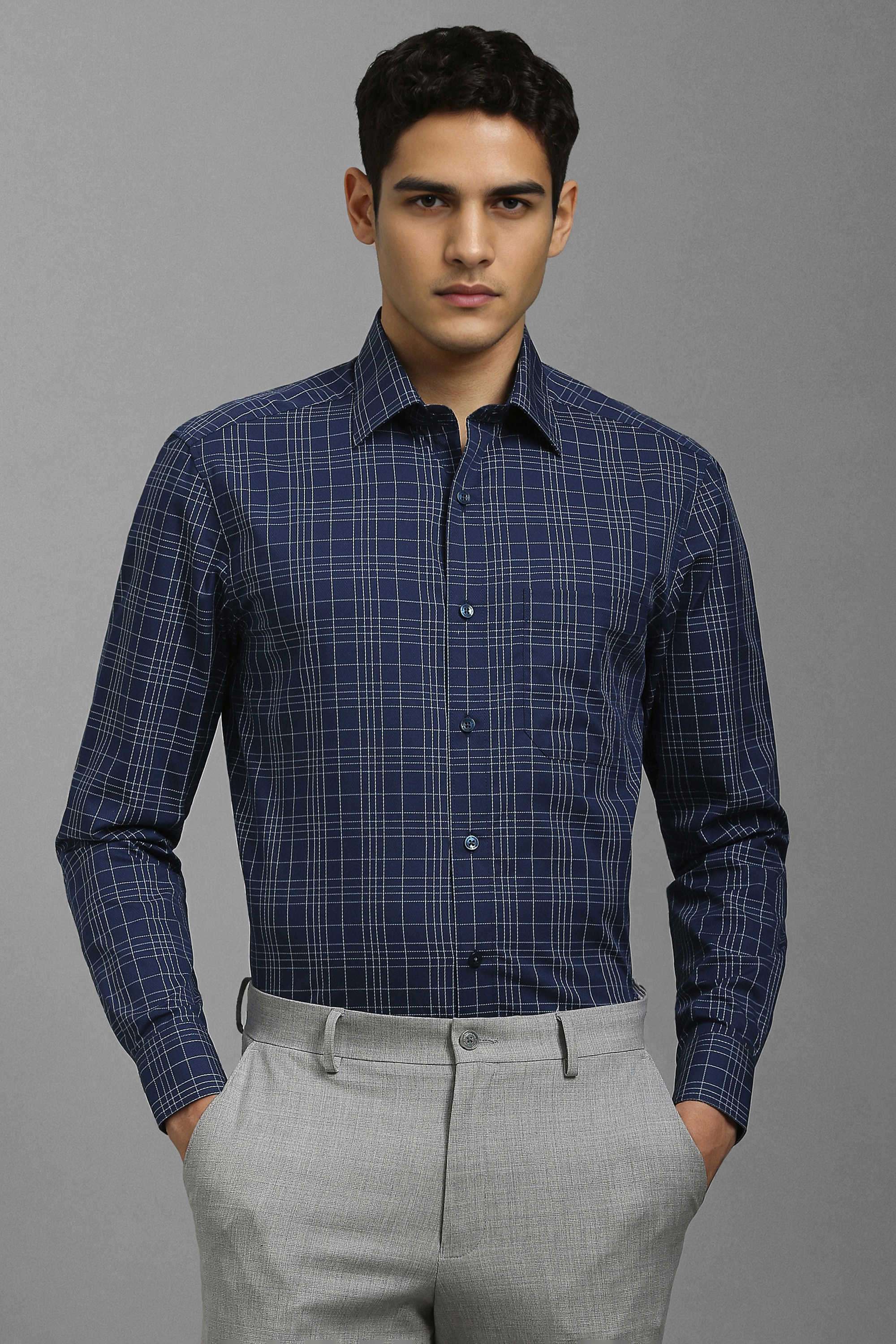 Checks-Cotton-Regular-Fit-Men-s-Formal-Wear-Shirt