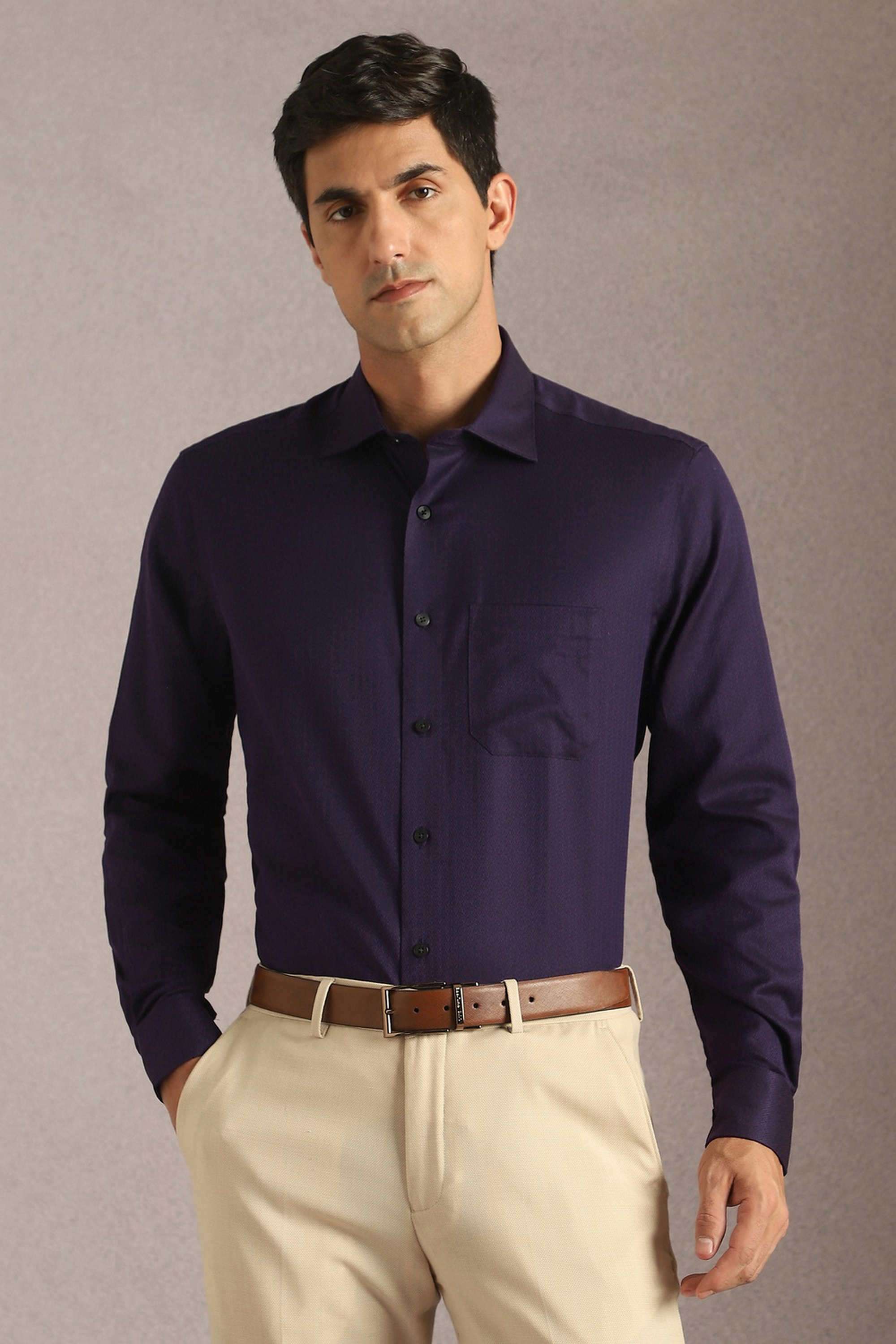 Textured-Cotton-Regular-Fit-Men-s-Formal-Wear-Shirt