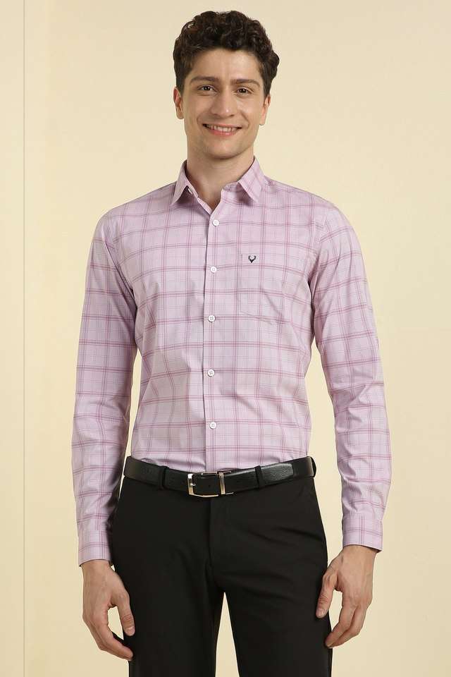 Checks-Blended-Fabric-Men-Formal-Wear-Shirt