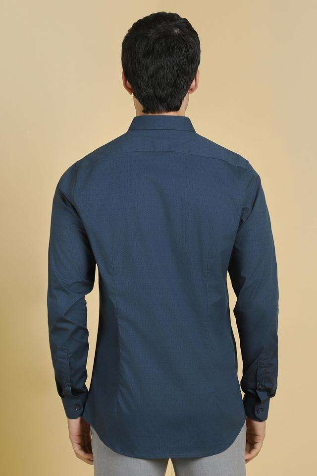 Printed-Cotton-Blend-Regular-Fit-Men-s-Formal-Wear-Shirt