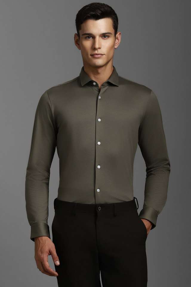 Solid-Cotton-Slim-Fit-Men-s-Formal-Wear-Shirt