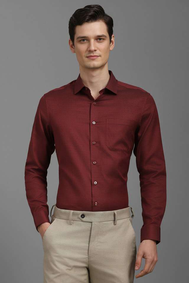 Textured-Cotton-Slim-Fit-Men-s-Formal-Wear-Shirt