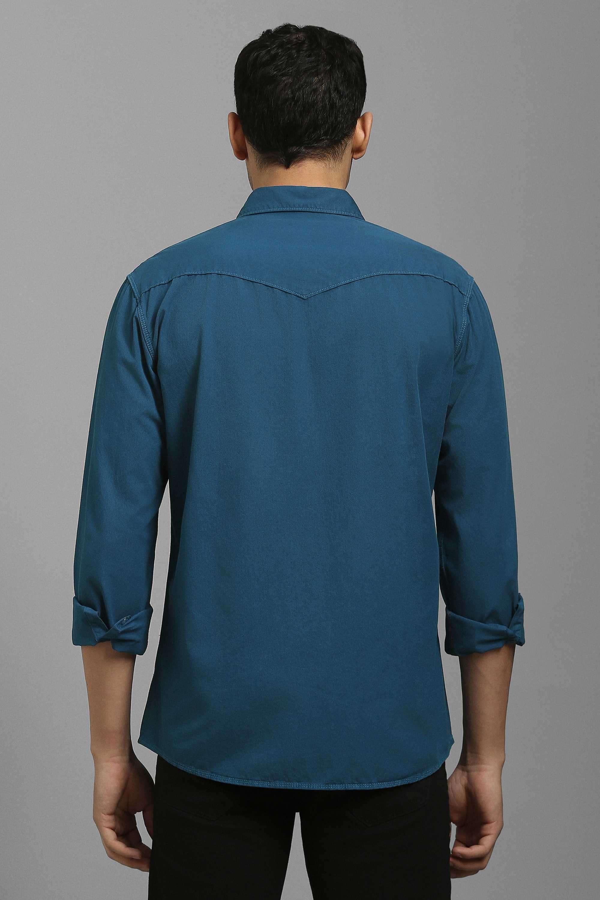 Solid-Cotton-Slim-Fit-Men-s-Casual-Wear-Shirt