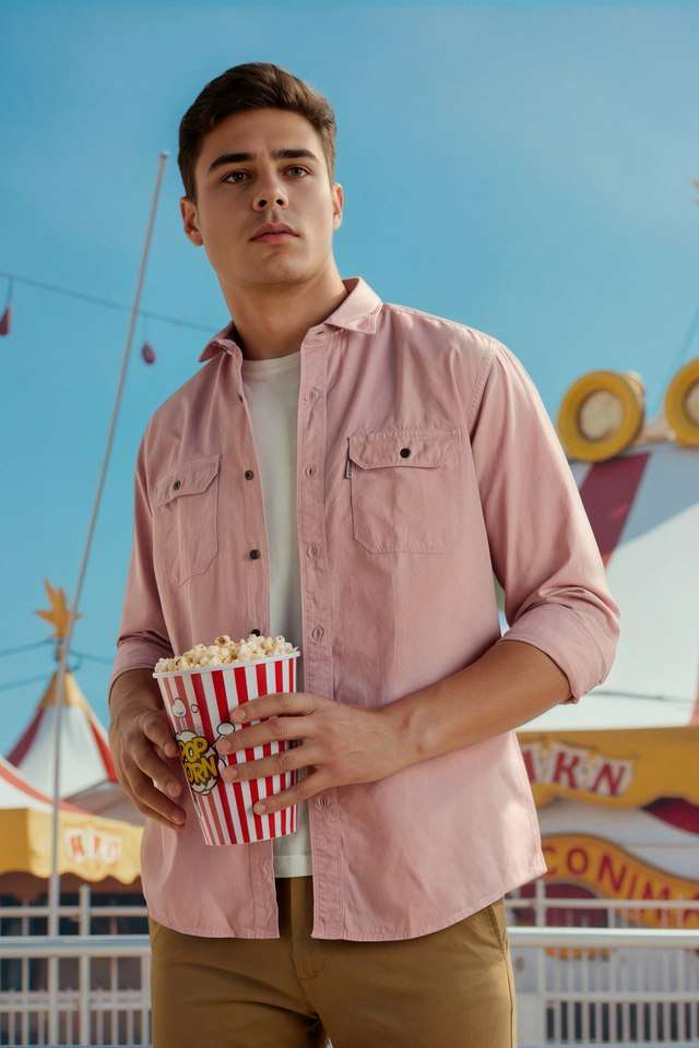 Solid-Cotton-Slim-Fit-Men-s-Casual-Wear-Shirt