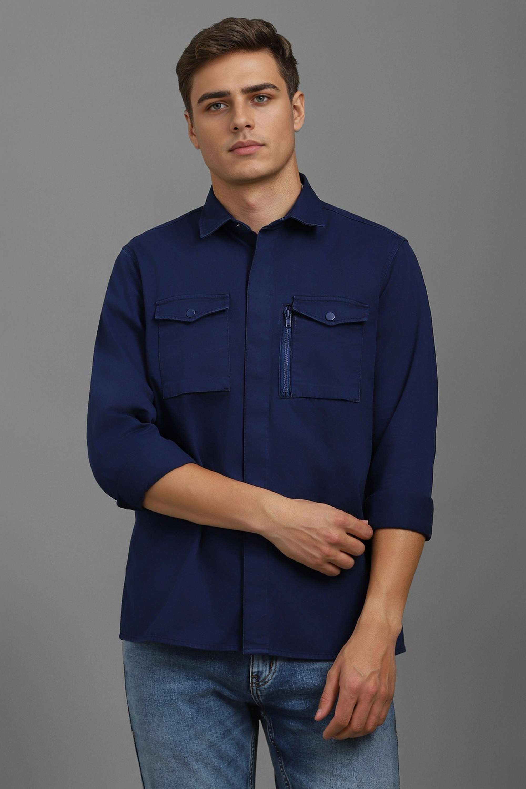 Solid-Cotton-Slim-Fit-Men-s-Casual-Shirt