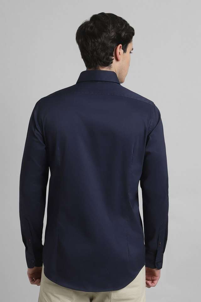 Solid-Cotton-Blend-Slim-Fit-Men-s-Casual-Wear-Shirt