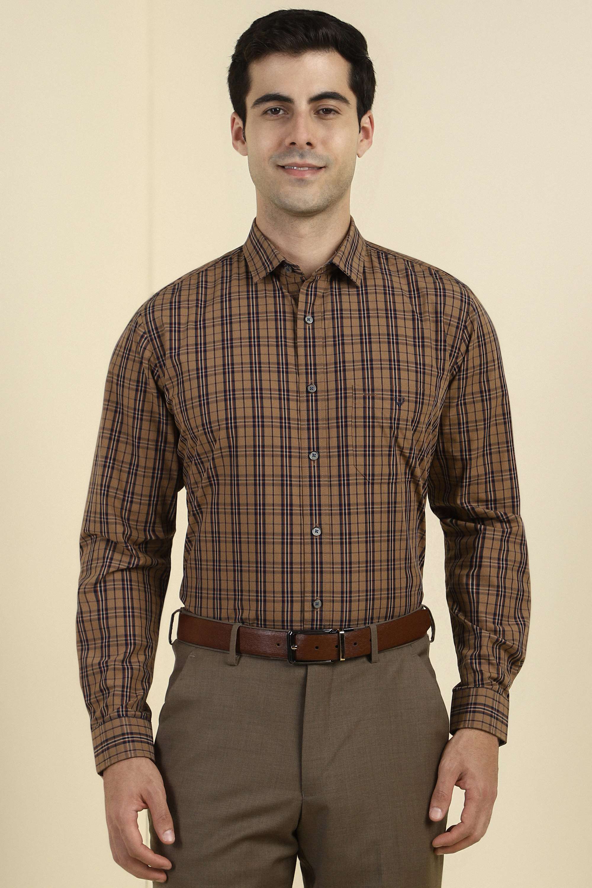 Checks-Cotton-Men-Formal-Wear-Shirt