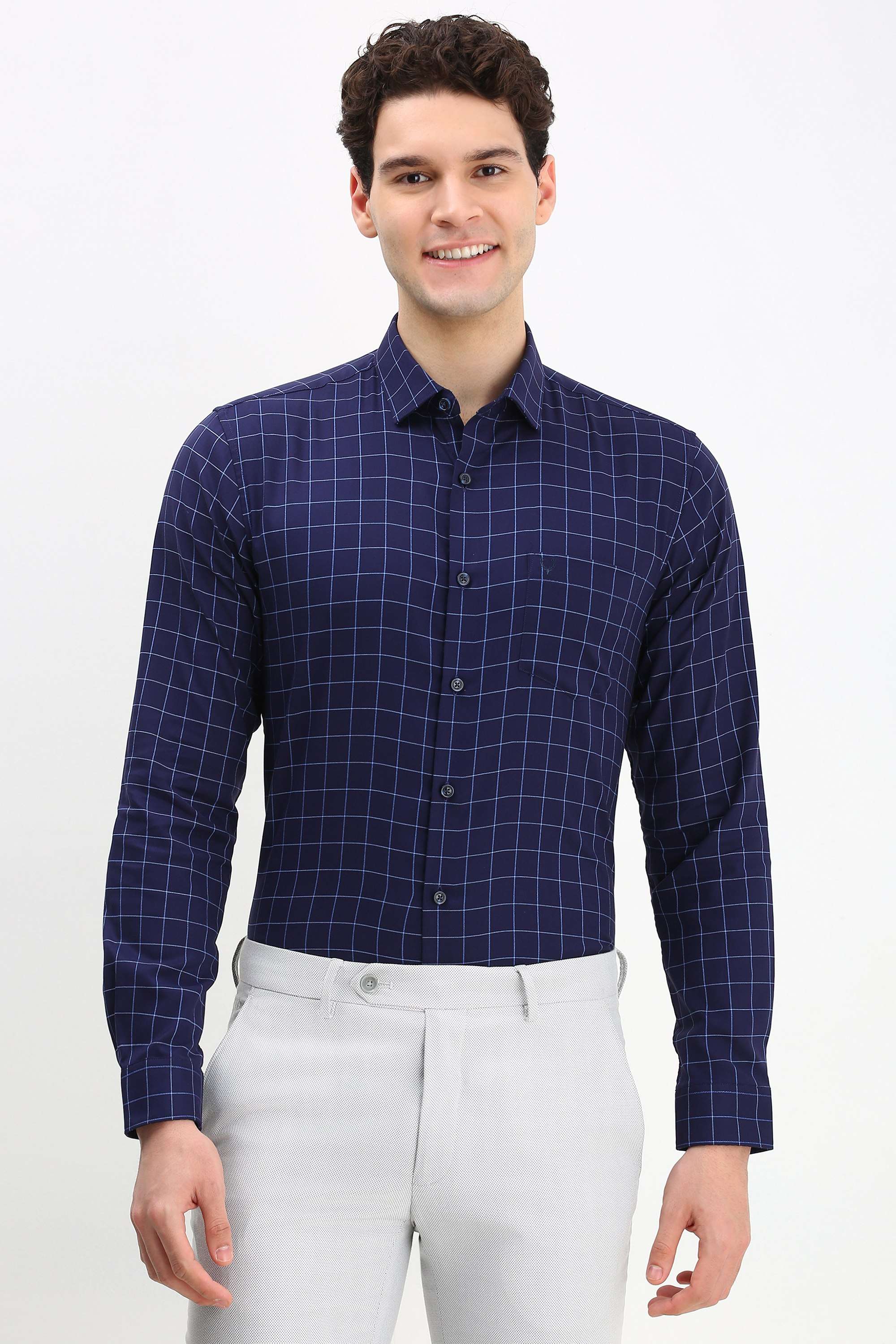 Checks-Cotton-Regular-Fit-Men-s-Formal-Shirt