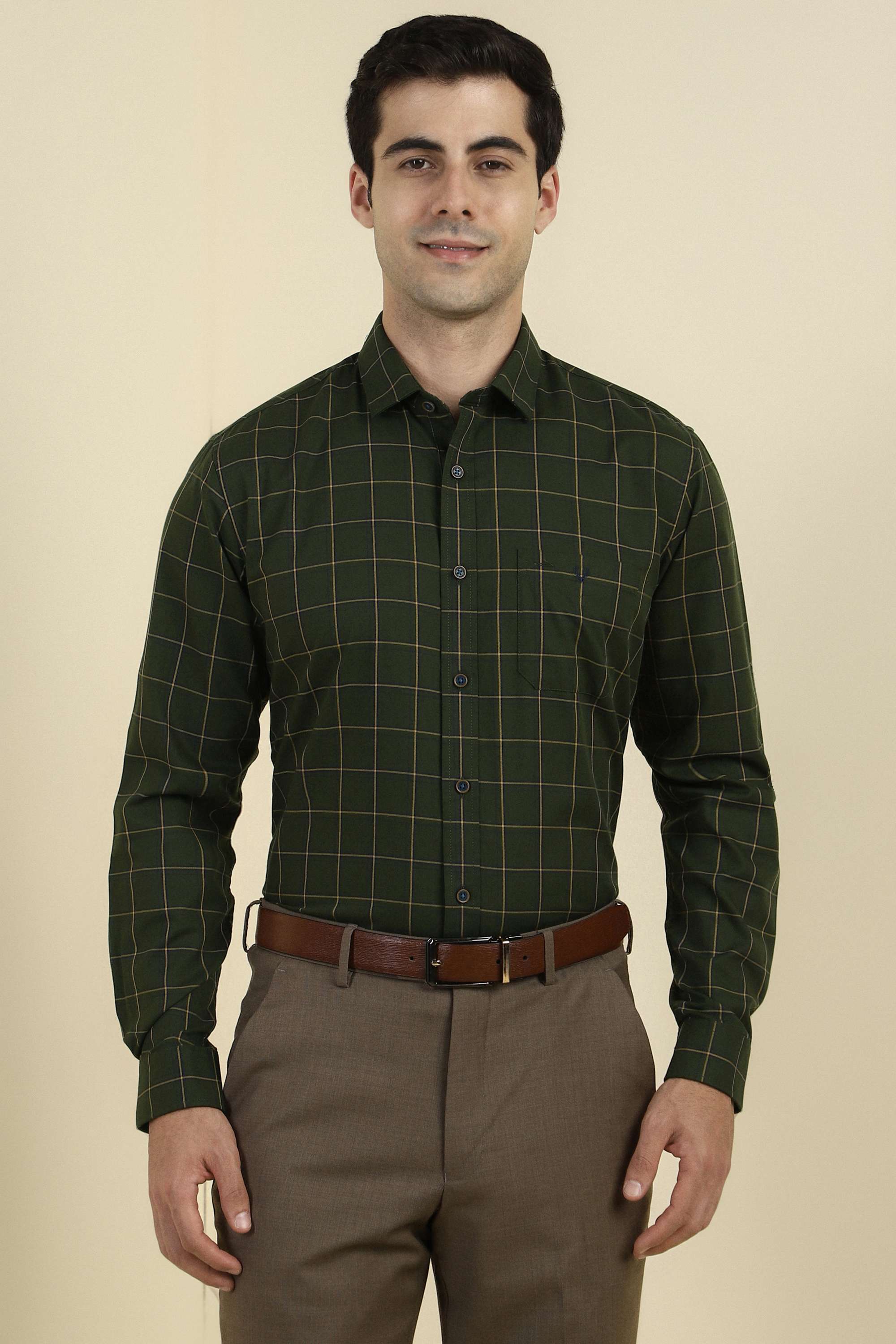 Checks-Cotton-Men-Formal-Wear-Shirt