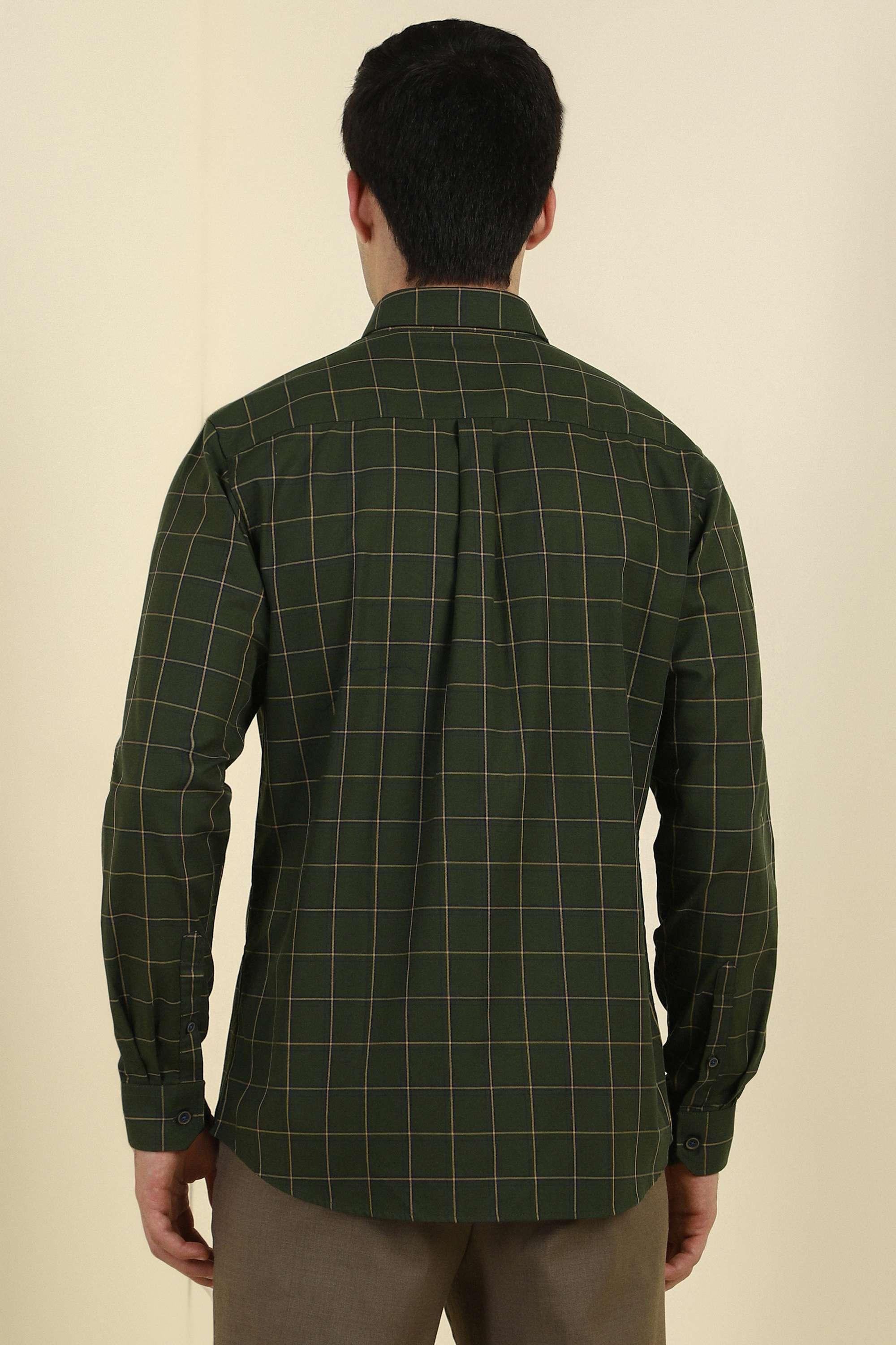 Checks-Cotton-Men-Formal-Wear-Shirt