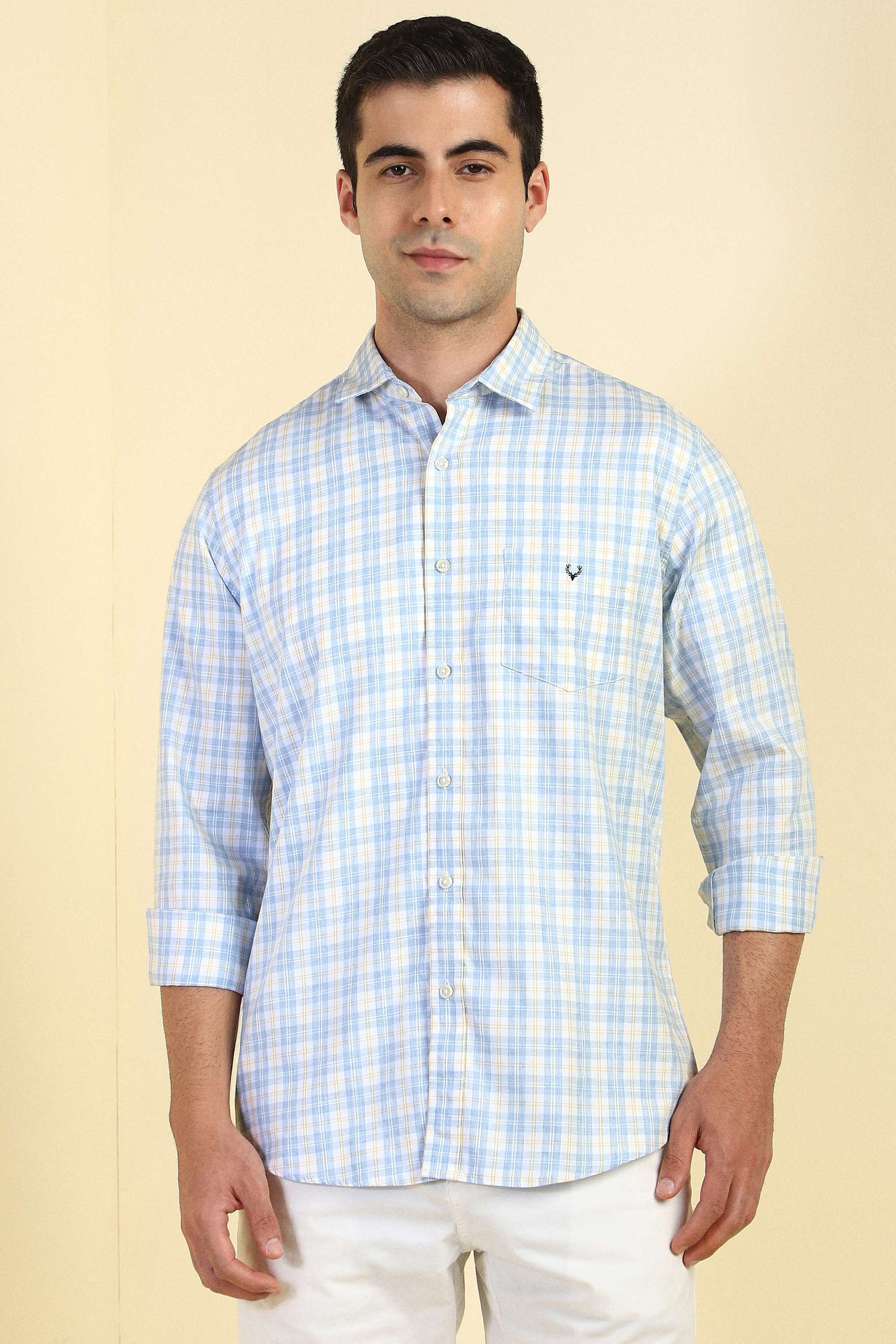 Checks-Cotton-Regular-Fit-Men-s-Formal-Shirt