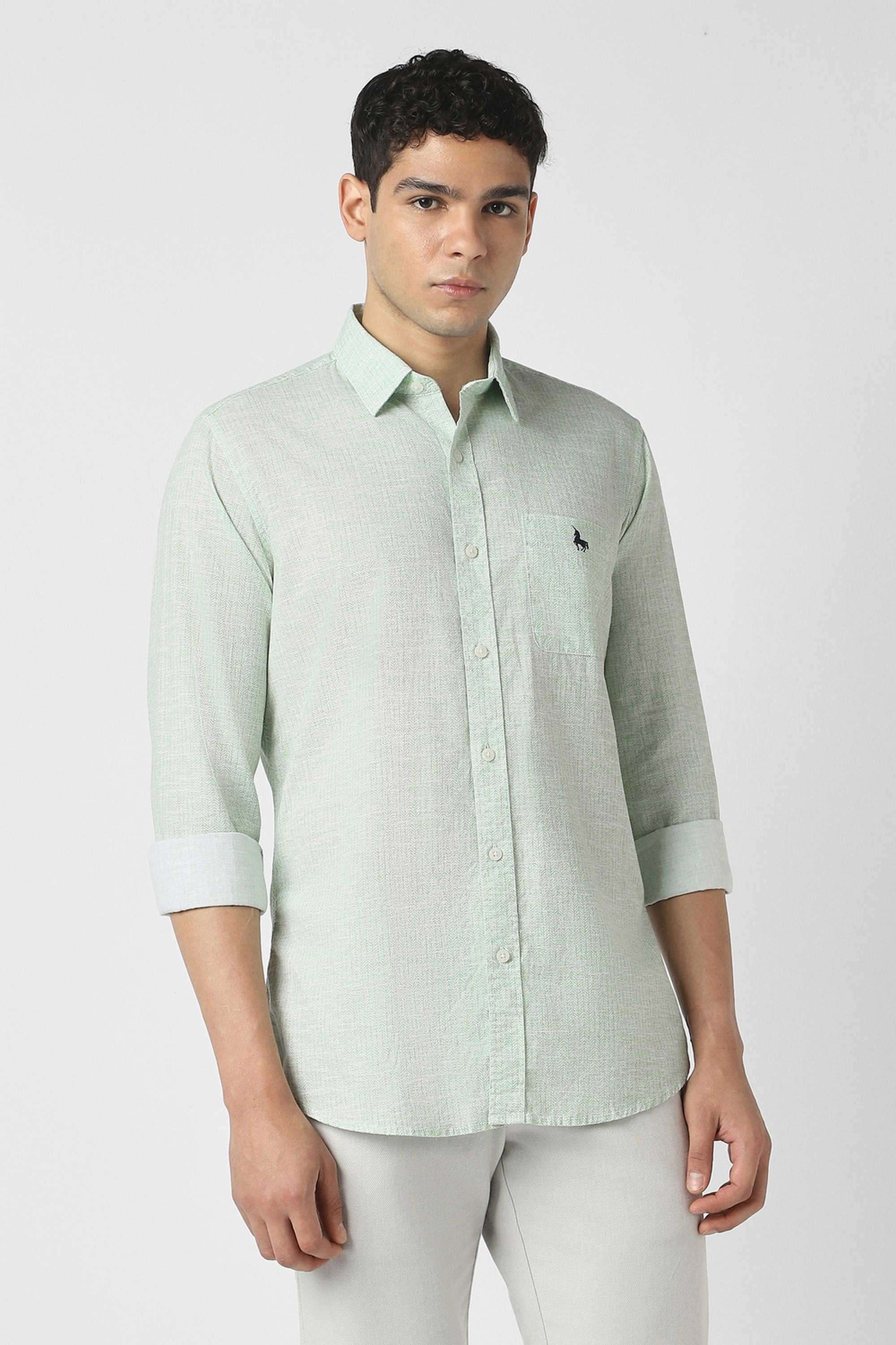 Solid-Blended-Fabric-Round-Neck-Men-s-T-Shirt