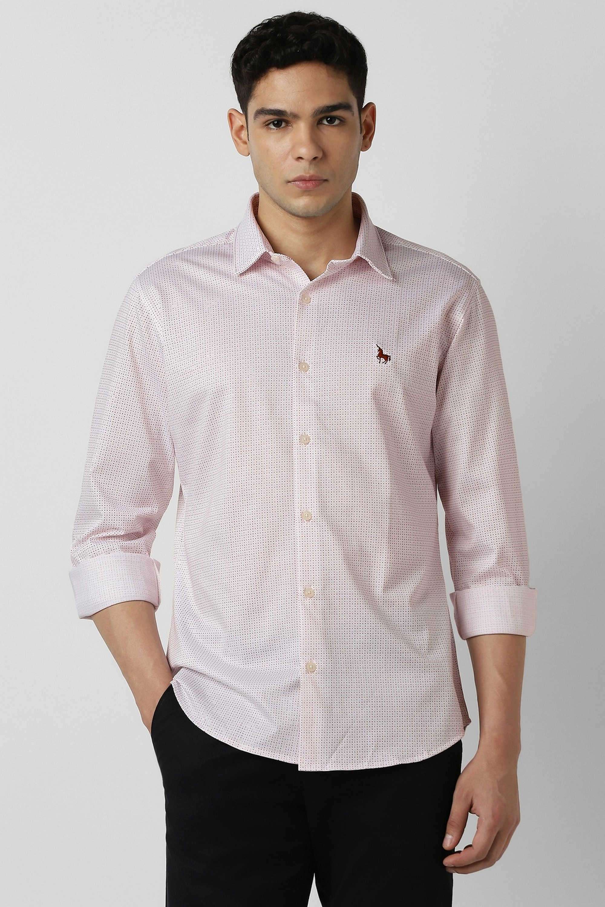 Solid-Blended-Fabric-Round-Neck-Men-s-T-Shirt