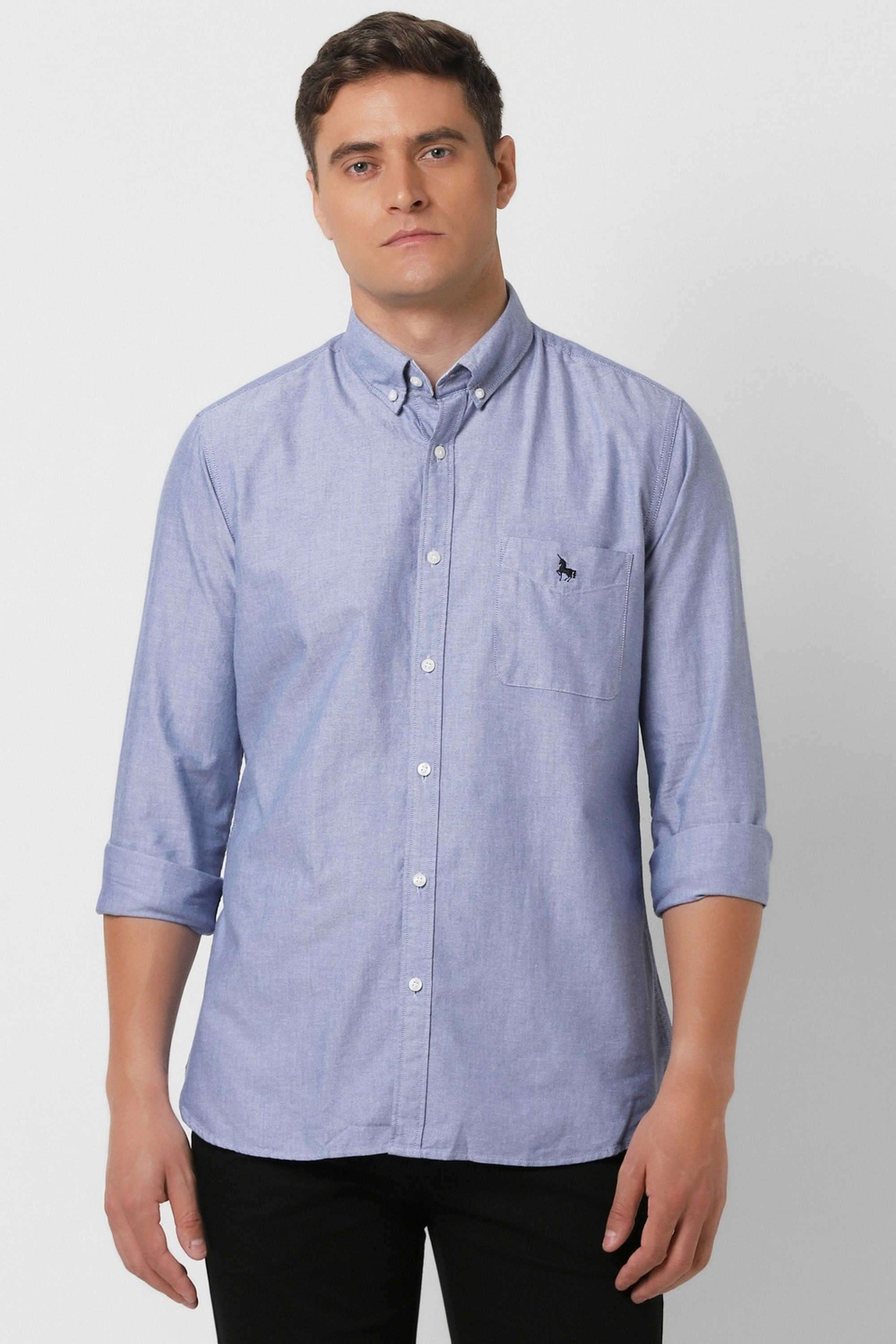 Solid-Blended-Fabric-Round-Neck-Men-s-T-Shirt