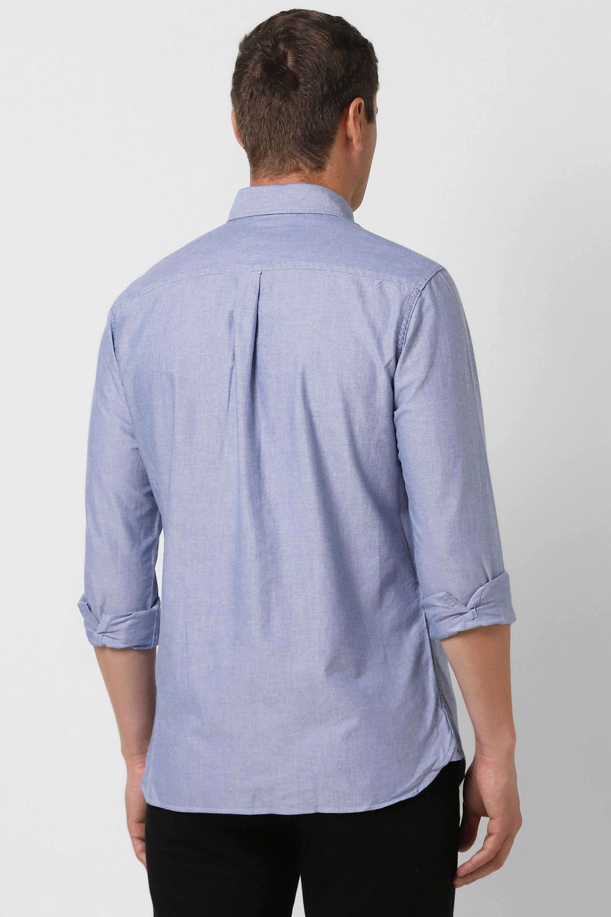 Solid-Blended-Fabric-Round-Neck-Men-s-T-Shirt