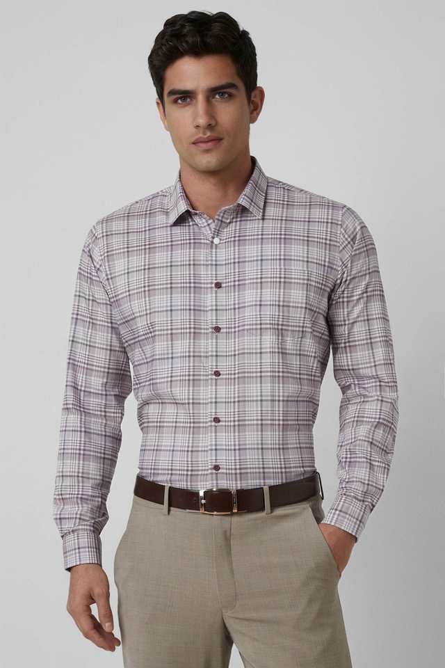 Checks-Blended-Fabric-Men-Formal-Wear-Shirt