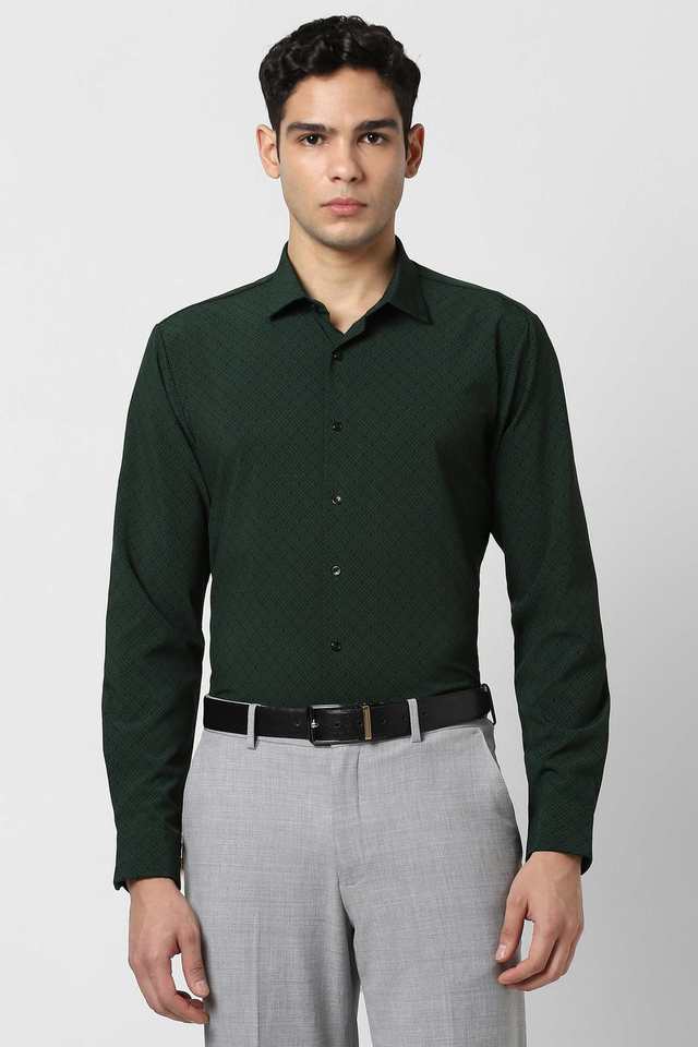 Printed-Blended-Fabric-Slim-Fit-Men-s-Formal-Shirt