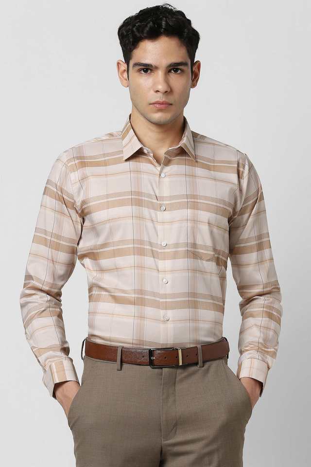 Checks-Blended-Fabric-Slim-Fit-Men-s-Formal-Shirt