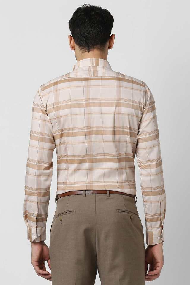 Checks-Blended-Fabric-Slim-Fit-Men-s-Formal-Shirt