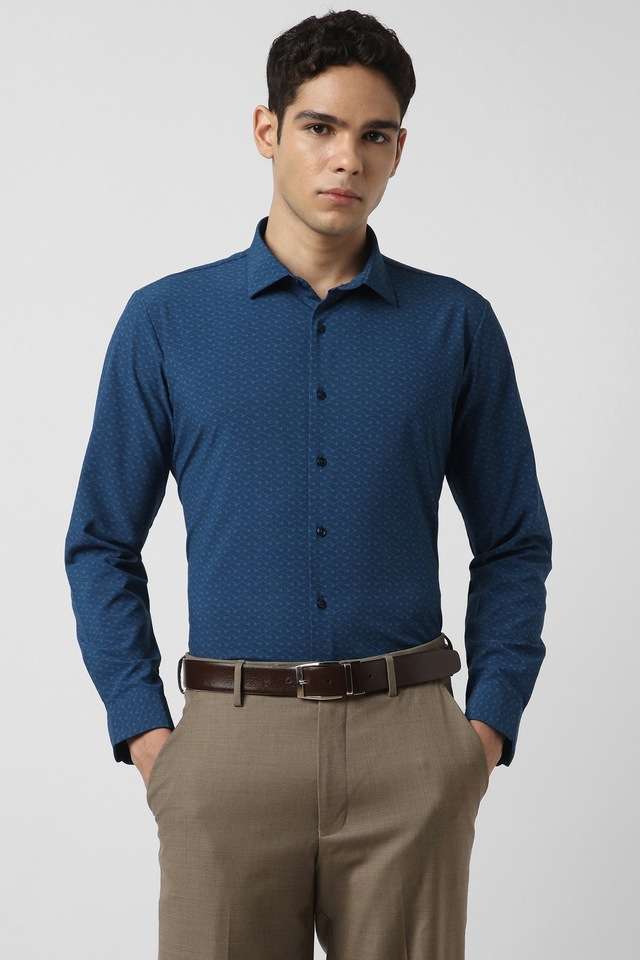 Printed-Blended-Fabric-Slim-Fit-Men-s-Formal-Wear-Shirt