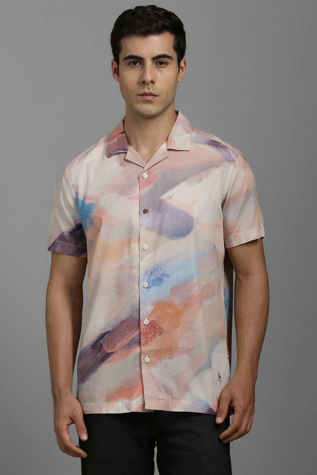 Printed-Cotton-Blend-Slim-Fit-Men-s-Casual-Wear-Shirt