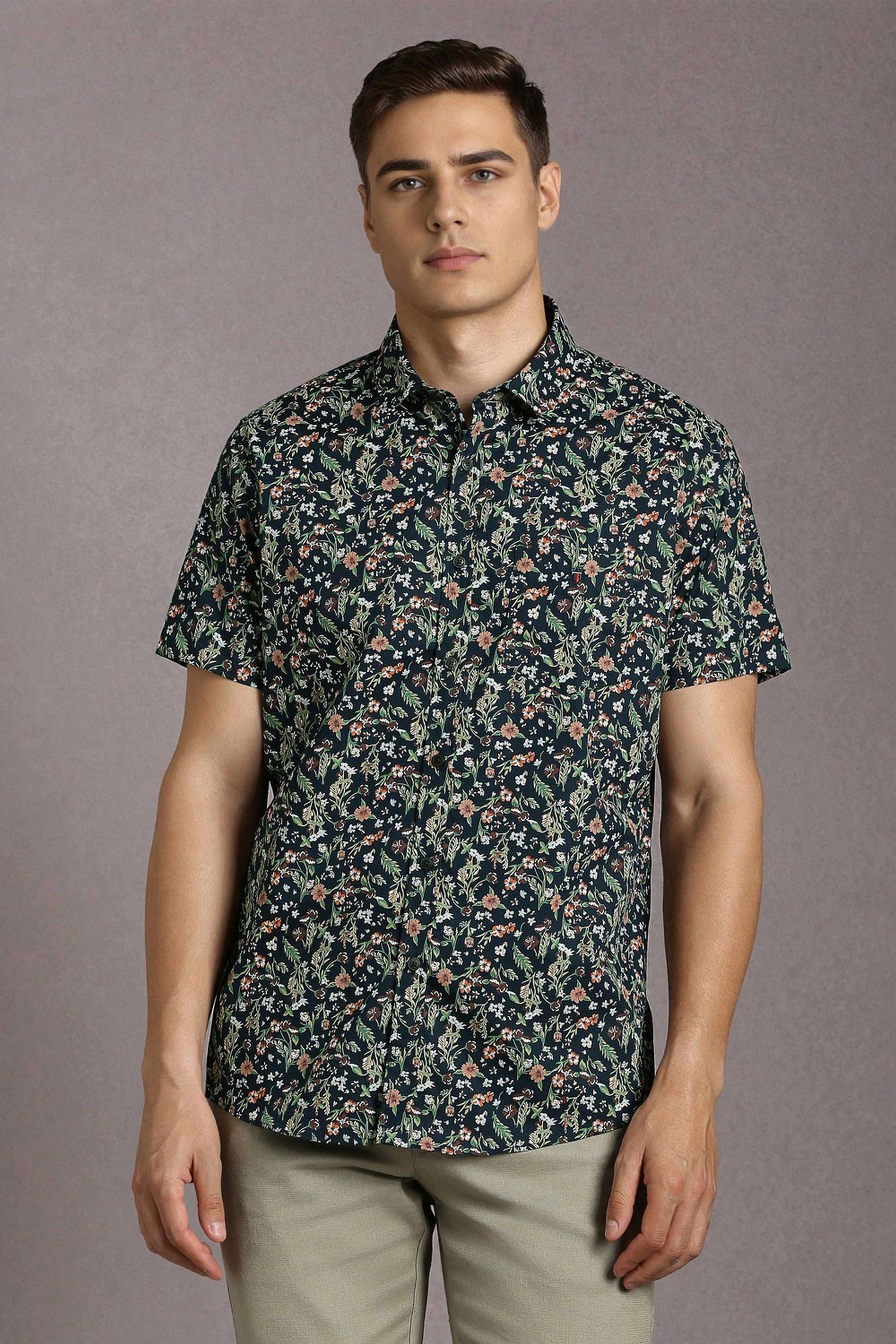 Printed-Cotton-Blend-Slim-Fit-Men-s-Casual-Wear-Shirt