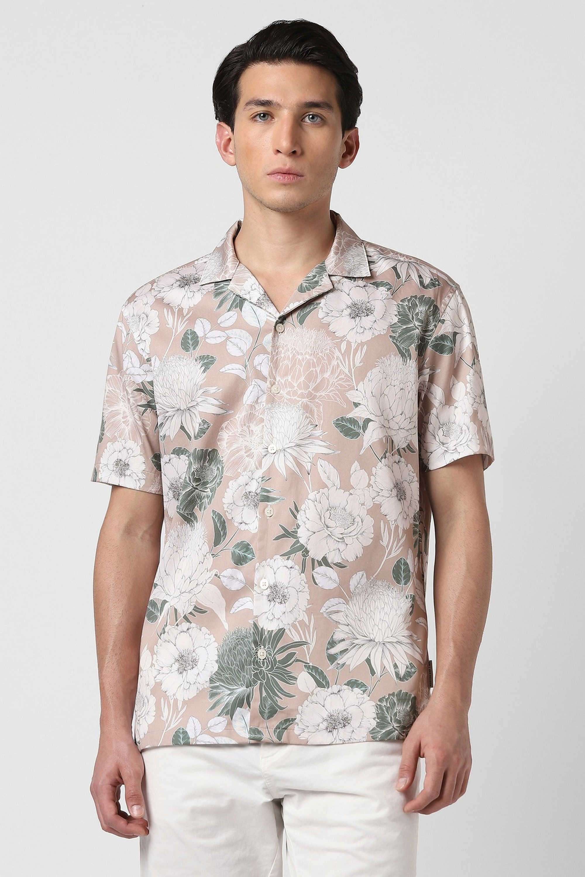 Solid-Blended-Fabric-Round-Neck-Men-s-T-Shirt