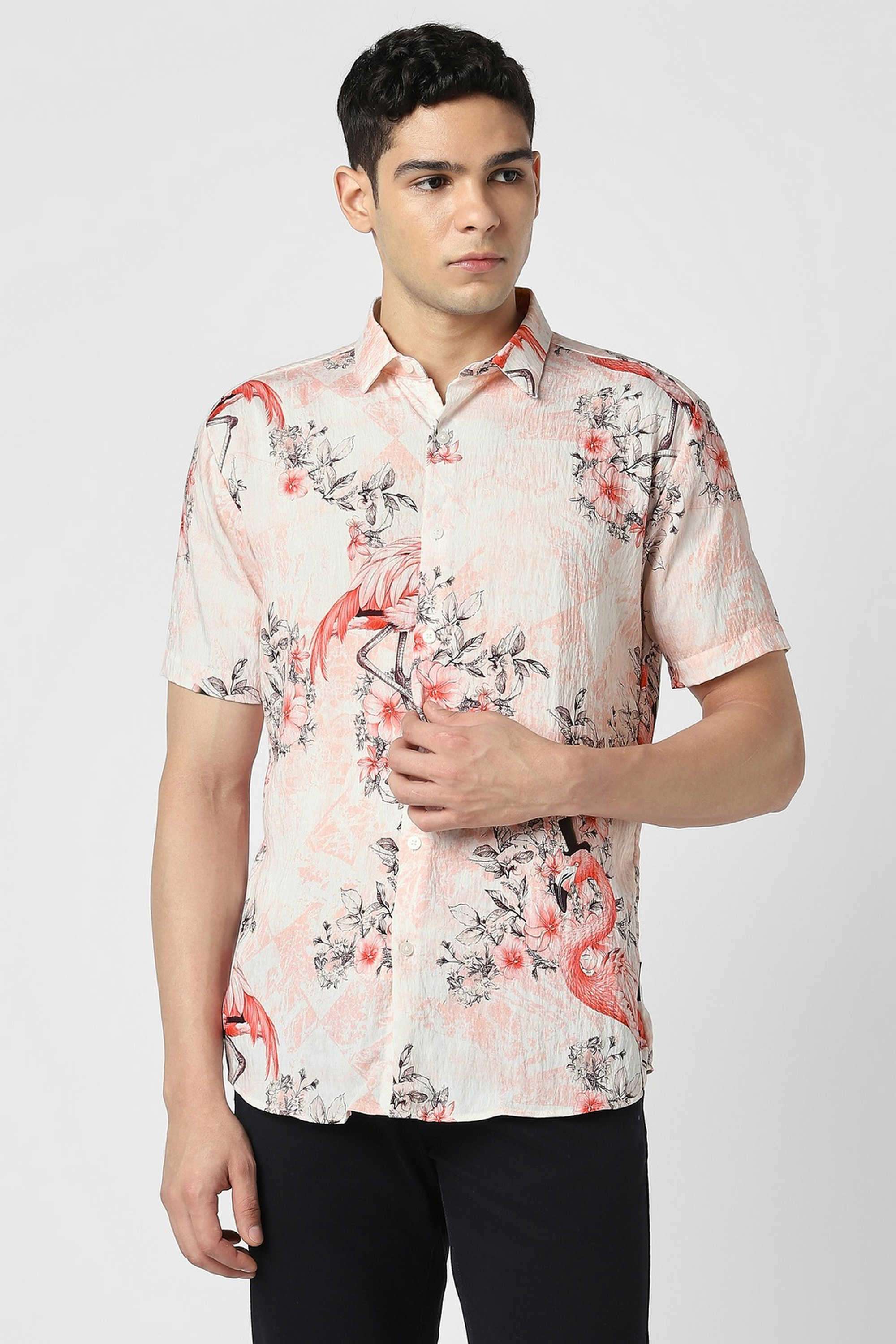 Solid-Blended-Fabric-Round-Neck-Men-s-T-Shirt
