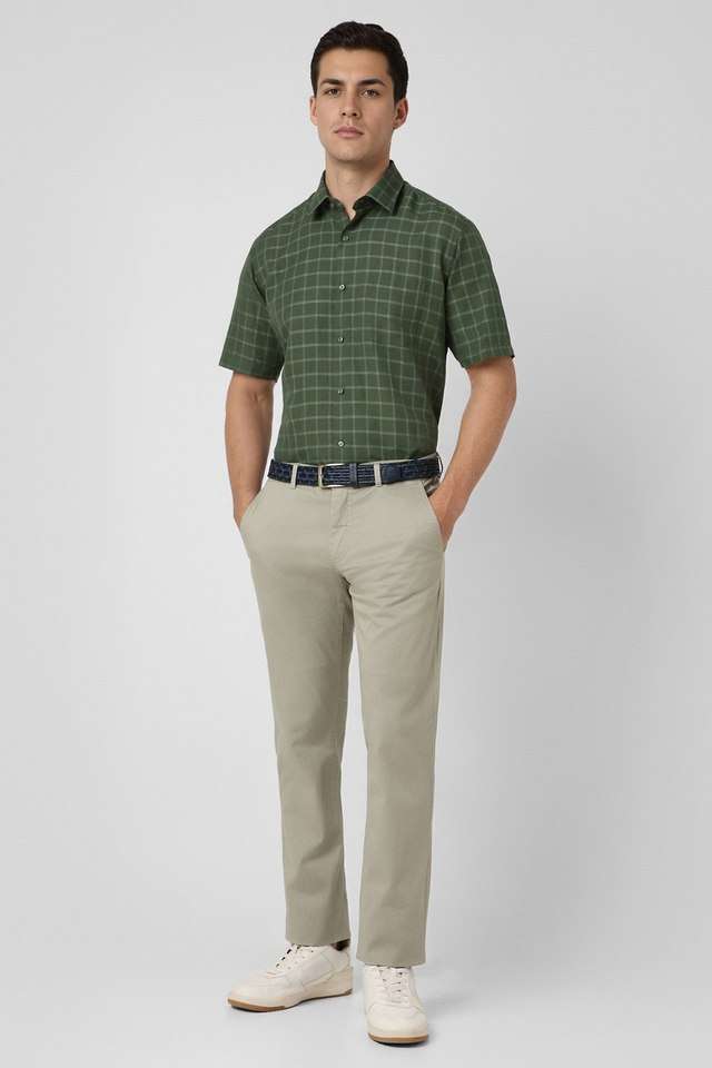Checks-Blended-Fabric-Regular-Fit-Men-s-Formal-Wear-Shirt