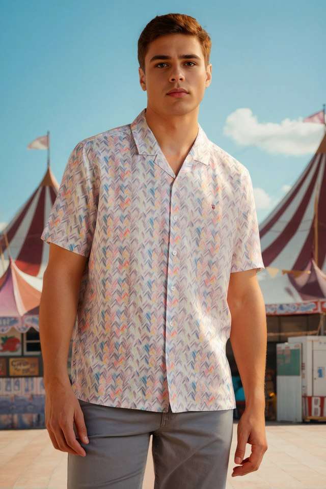 Printed-Blended-Fabric-Slim-Fit-Men-s-Casual-Wear-Shirt