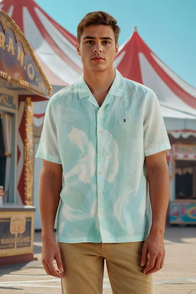 Printed-Blended-Fabric-Slim-Fit-Men-s-Casual-Wear-Shirt