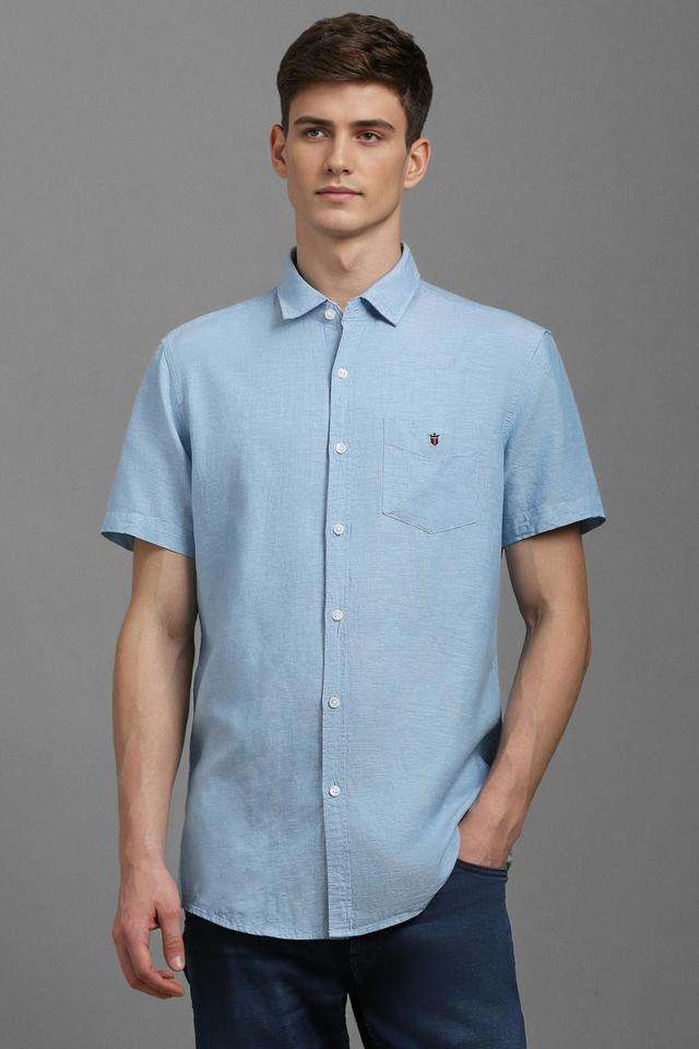 Solid-Blended-Fabric-Slim-Fit-Men-s-Casual-Wear-Shirt