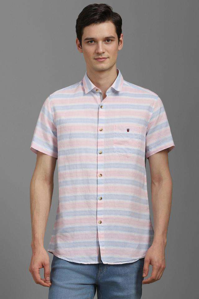 Stripes-Blended-Fabric-Slim-Fit-Men-s-Casual-Shirt