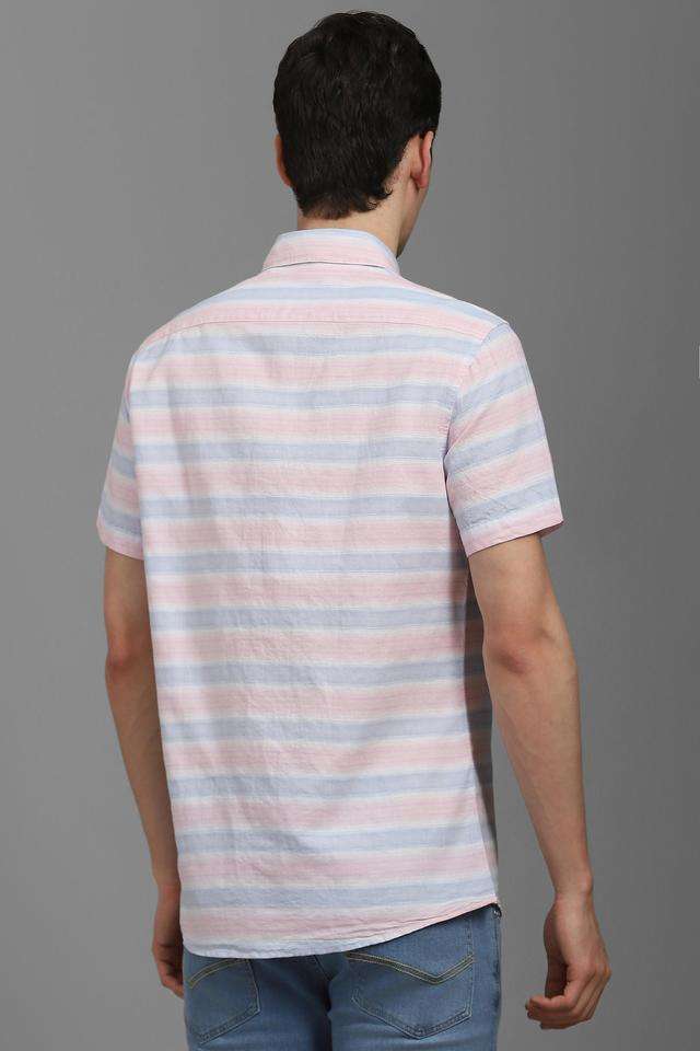 Stripes-Blended-Fabric-Slim-Fit-Men-s-Casual-Shirt