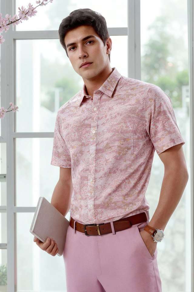 Printed-Cotton-Regular-Fit-Men-s-Formal-Wear-Shirt