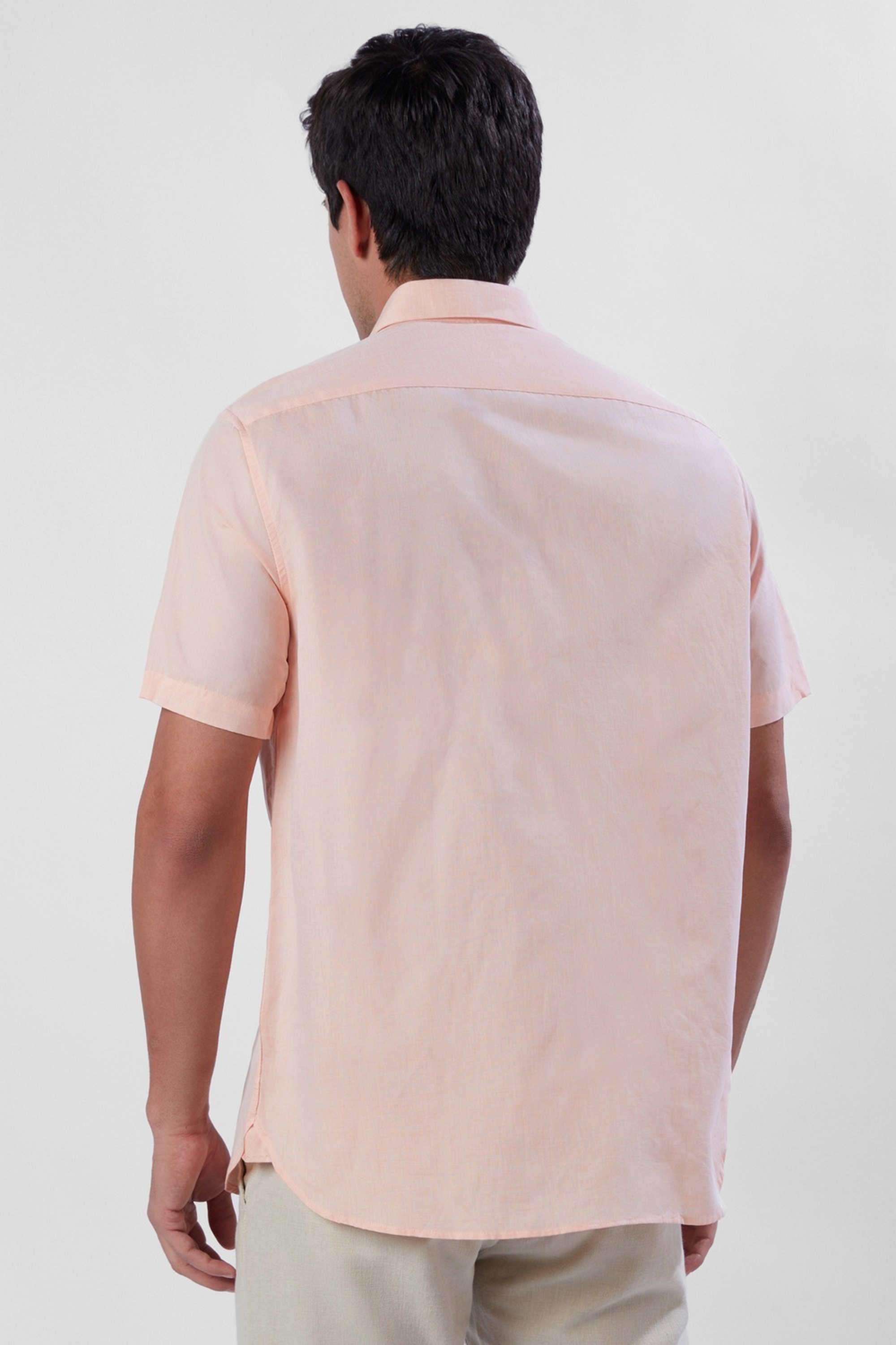 Solid-Cotton-Linen-Blend-Regular-Fit-Men-s-Formal-Wear-Shirt