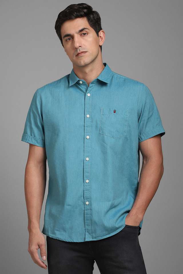 Solid-Blended-Fabric-Slim-Fit-Men-s-Casual-Wear-Shirt