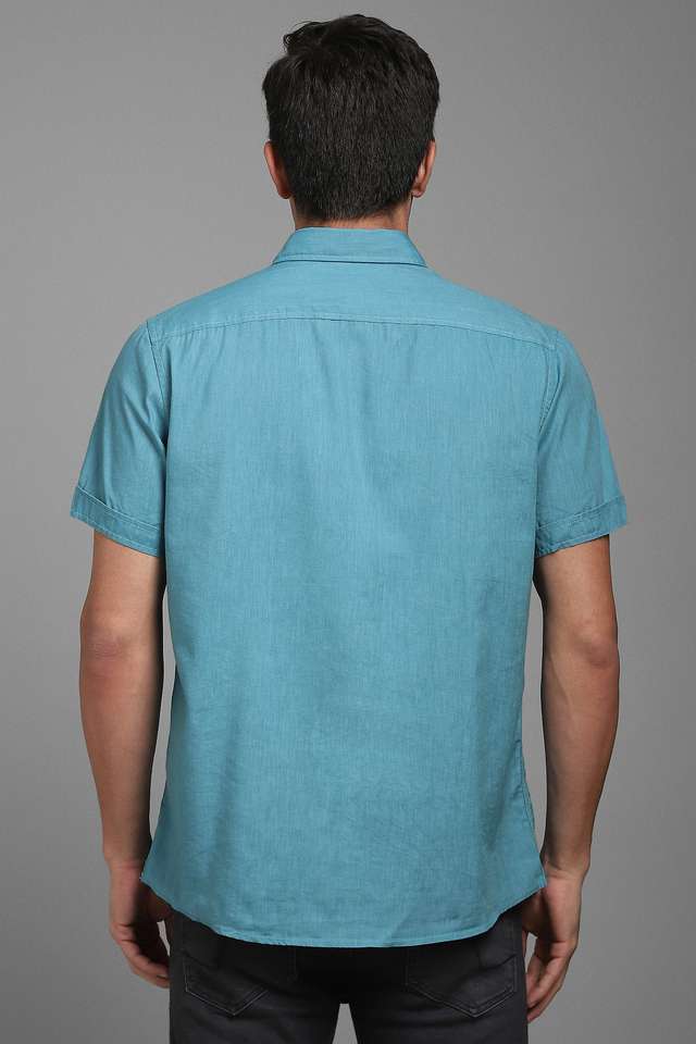 Solid-Blended-Fabric-Slim-Fit-Men-s-Casual-Wear-Shirt