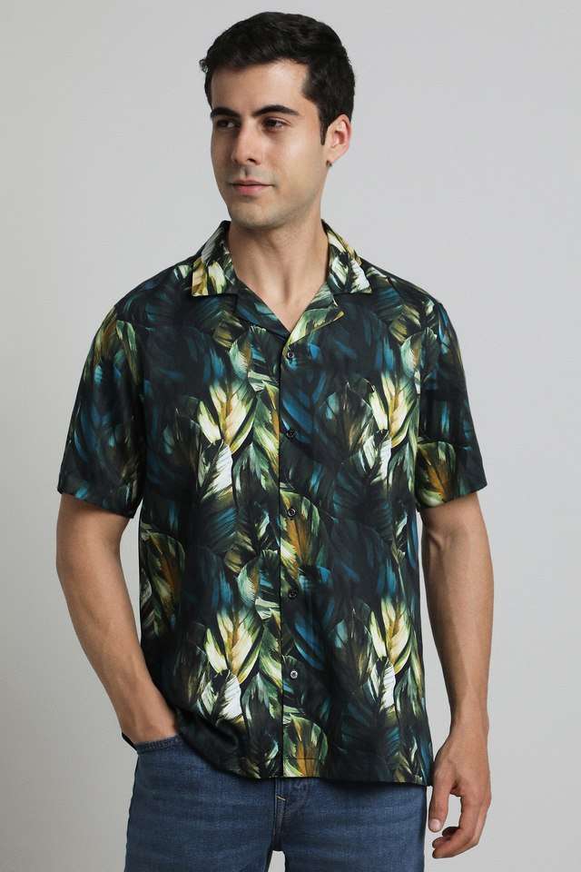 Printed-Cotton-Blend-Regular-Fit-Men-s-Casual-Wear-Shirt