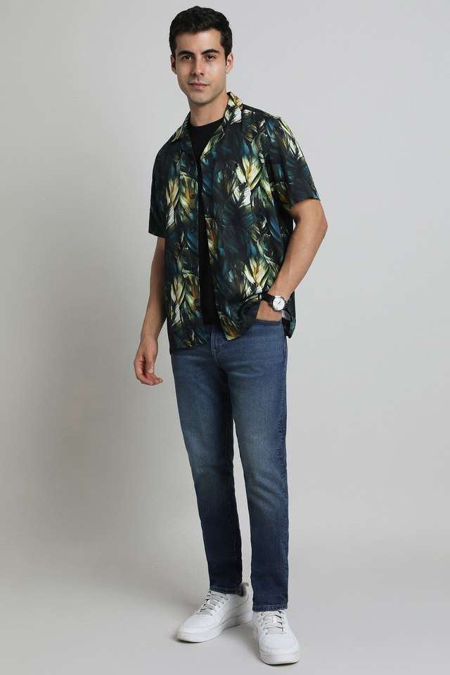 Printed-Cotton-Blend-Regular-Fit-Men-s-Casual-Wear-Shirt